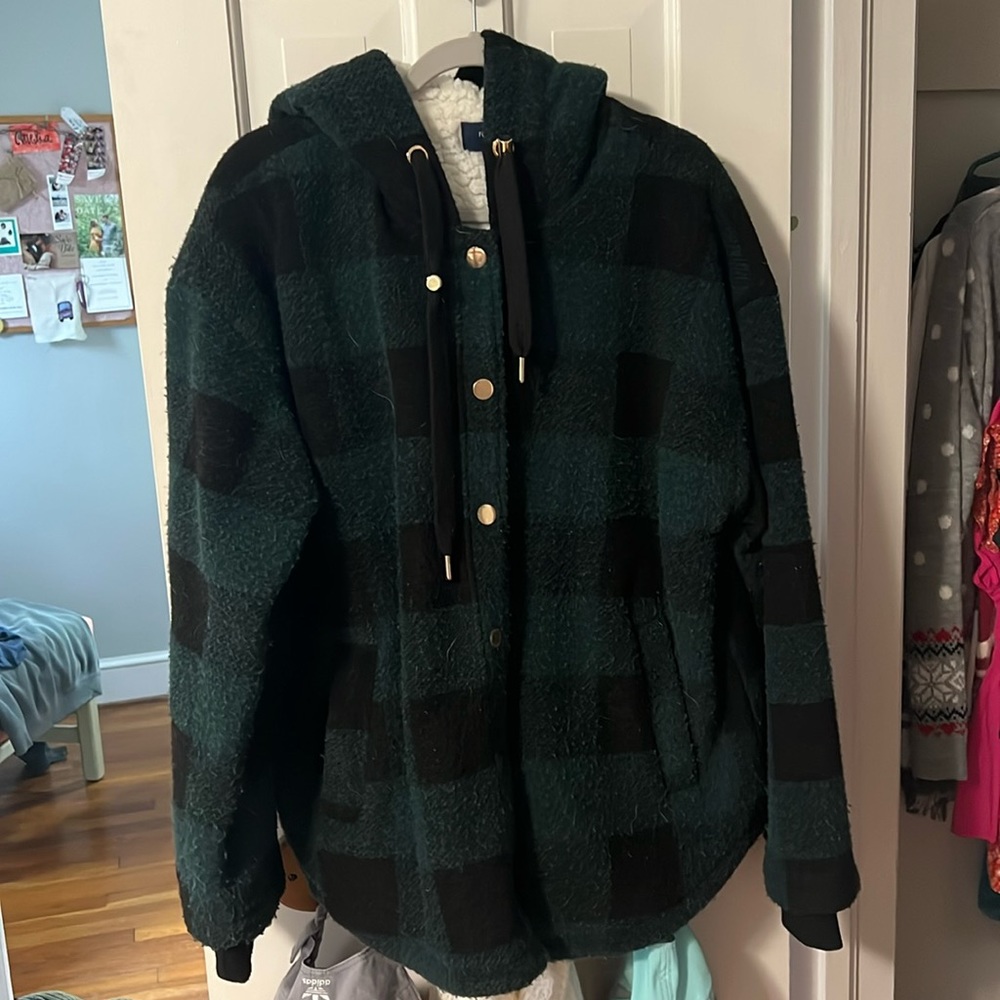 Plaid, Drawstring Jacket from Forever 21